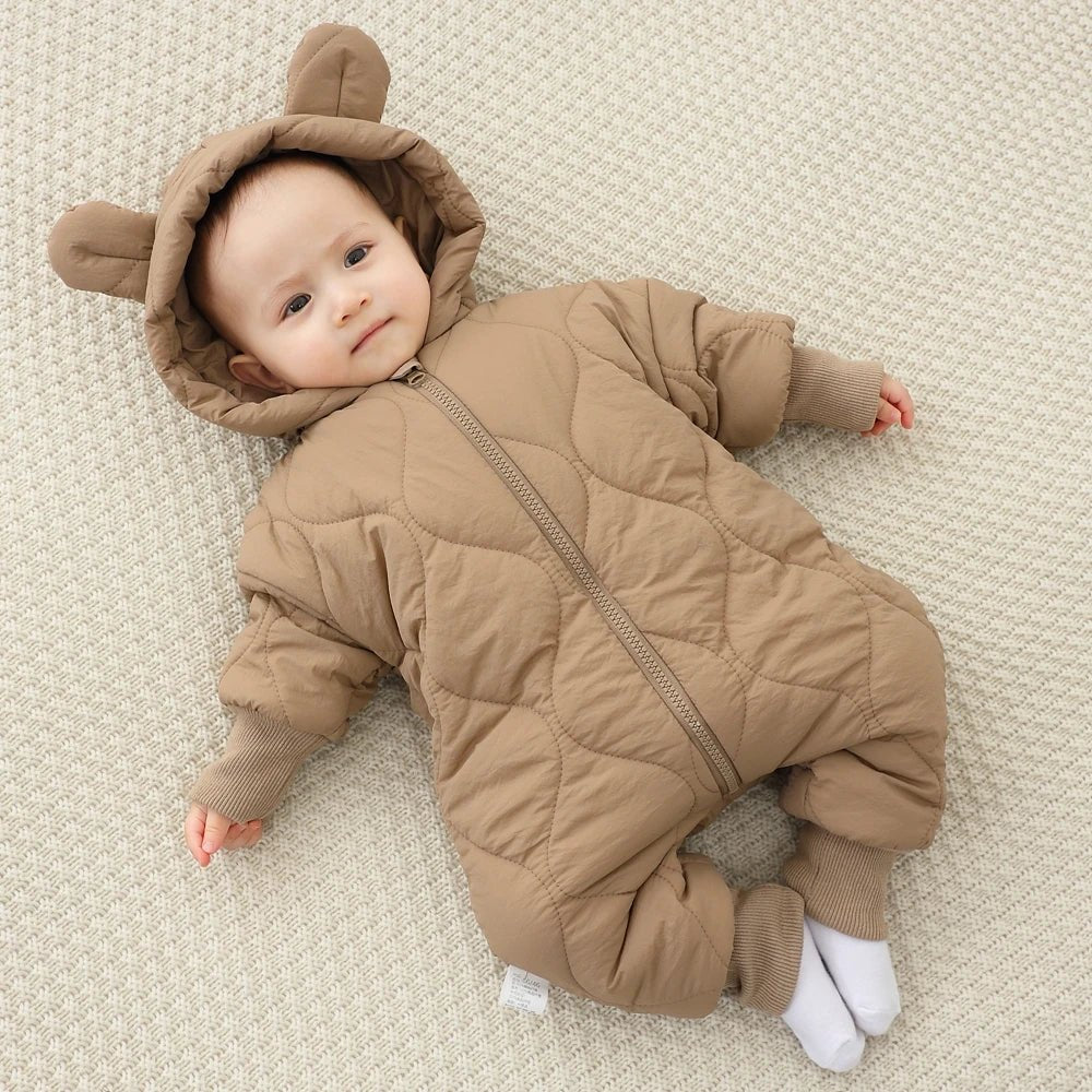 Barboteuse à capuche pour bébé