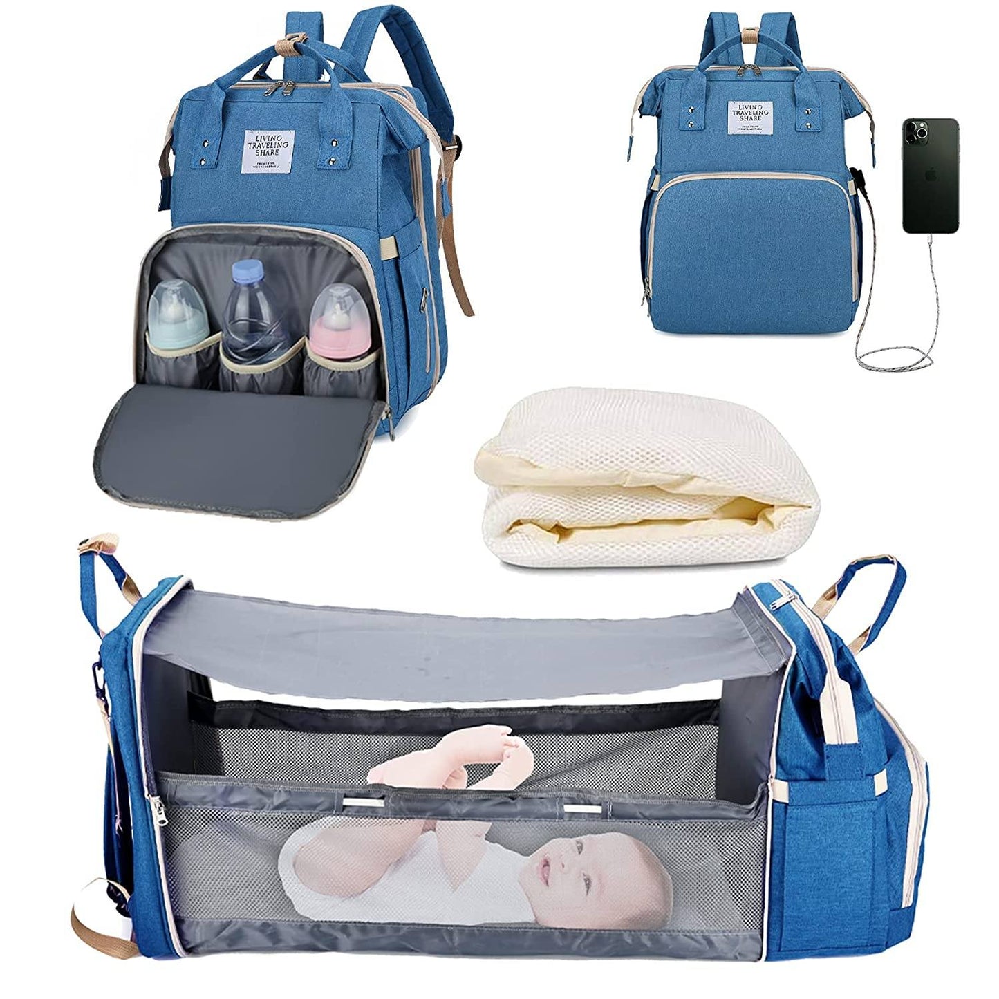 Sac à langer portatif | Berceau de voyage BabyNappy™ - Mon Bébé Royal