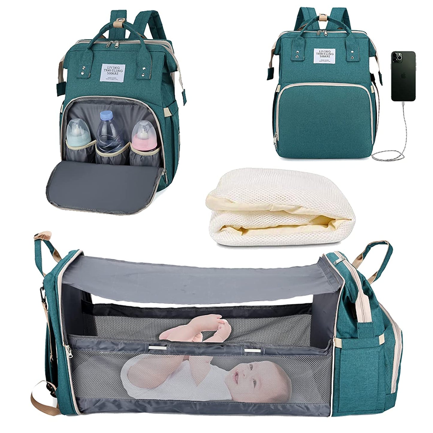 Sac à langer portatif | Berceau de voyage BabyNappy™ - Mon Bébé Royal