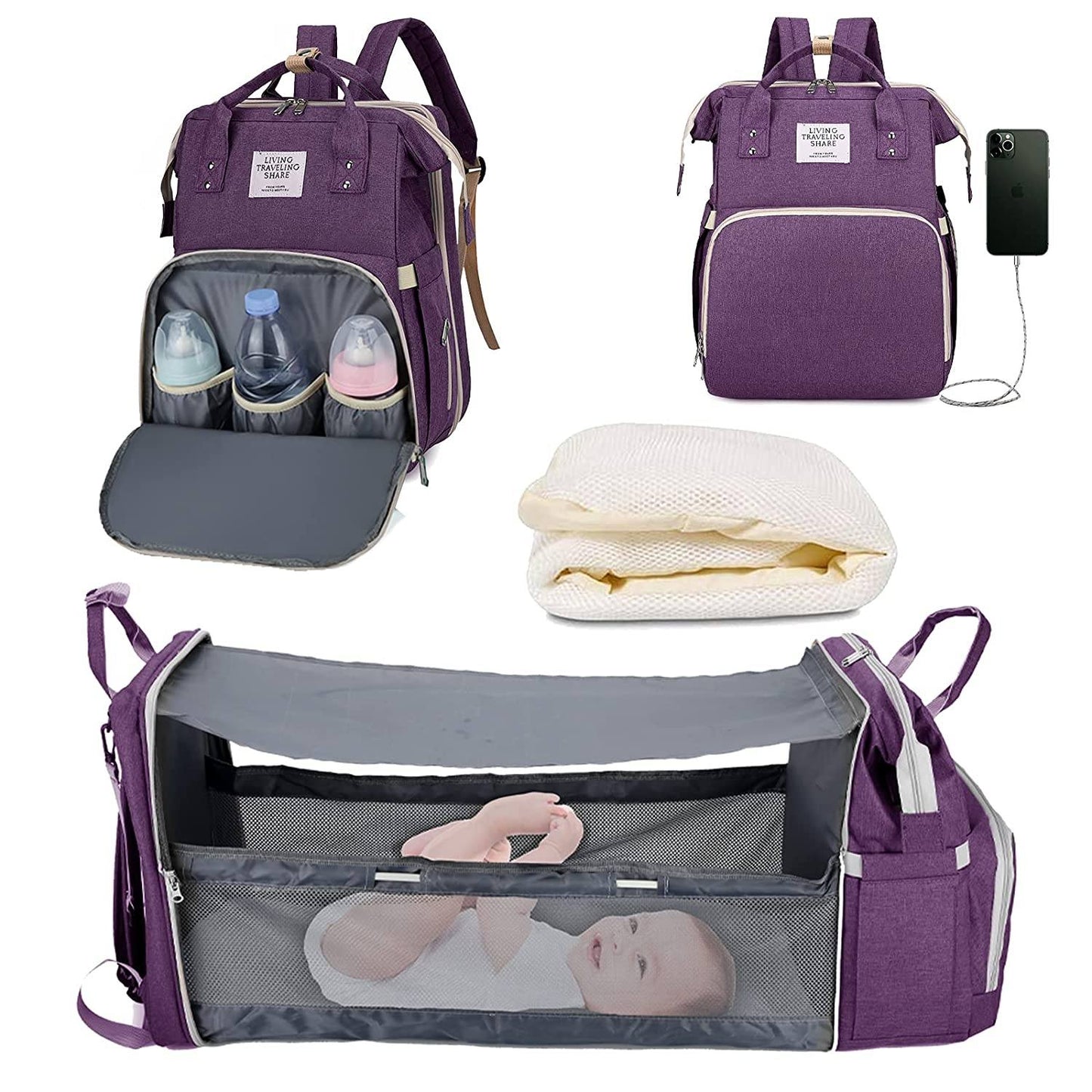 Sac à langer portatif | Berceau de voyage BabyNappy™ - Mon Bébé Royal